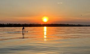 Sunrise summer paddles on Lake Ontario in Oshawa, Ontario. Oshawa, Ontario. Recreation. Angela Millard.
