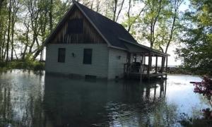 House flooded by high Lake Ontario water levels, 2019. Scriba, New York. Great Lakes Water in Action. Michael  Butler.